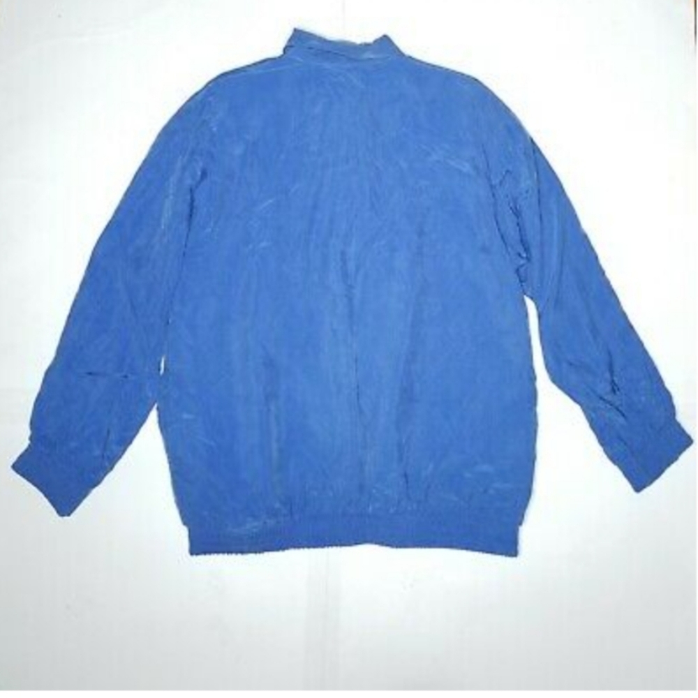 Saint Germain Paris Large Windbreaker Jacket Vintage Boxy 80's 90s Zip Up Blue - Picture 2 of 5